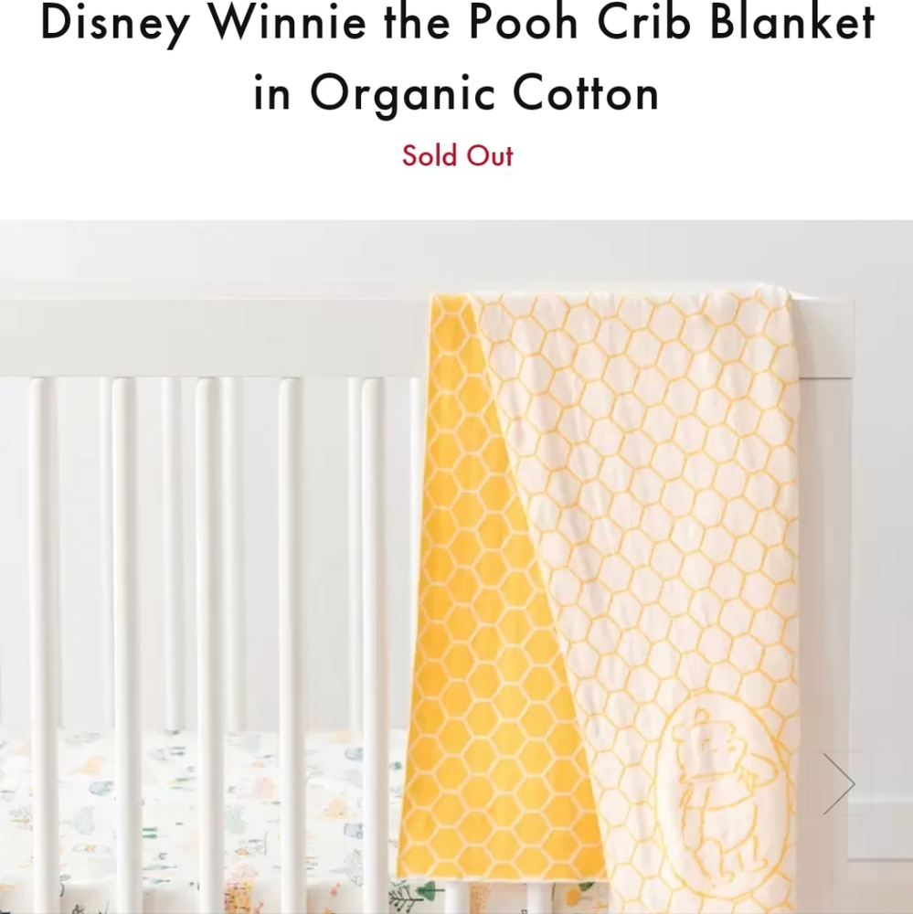 ISO Hanna Andersson Pooh Crib Blanket